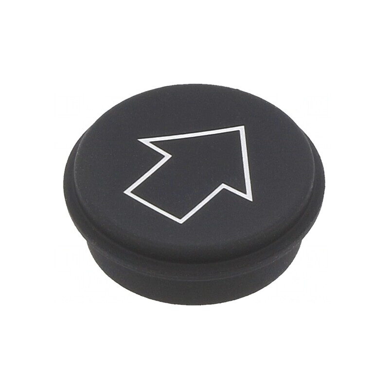 Buton Rotund Negru Ø21mm | Electronic-mag.ro | Componente Electronice