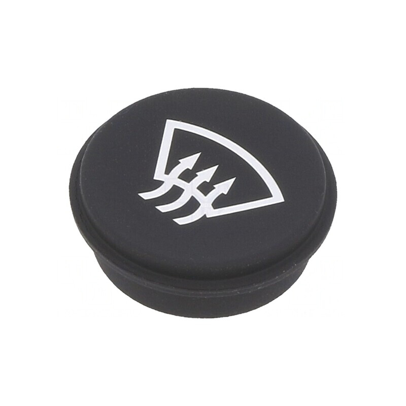 Tastă rotundă neagră Ø21mm | Electronic-mag.ro | Componente Electronice
