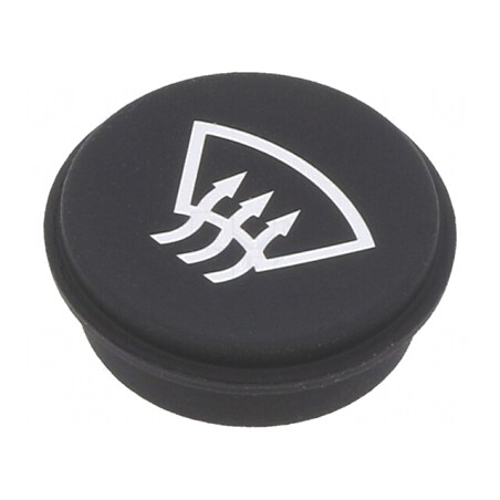 Tastă rotundă neagră Ø21mm | Electronic-mag.ro | Componente Electronice
