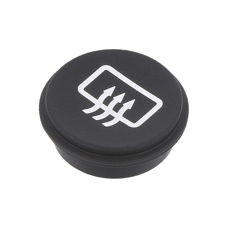 Tastă rotundă neagră Ø21mm | Electronic-mag.ro | Componente Electronice