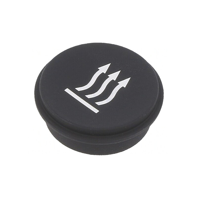 Tastă rotundă neagră Ø21mm | Electronic-mag.ro | Componente Electronice
