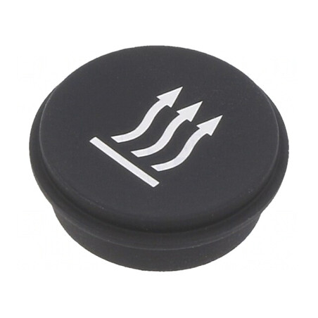 Tastă rotundă neagră Ø21mm | Electronic-mag.ro | Componente Electronice