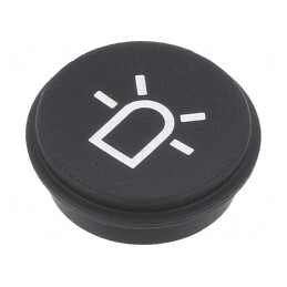 Tastă rotundă neagră Ø21mm | Electronic-mag.ro | Componente Electronice