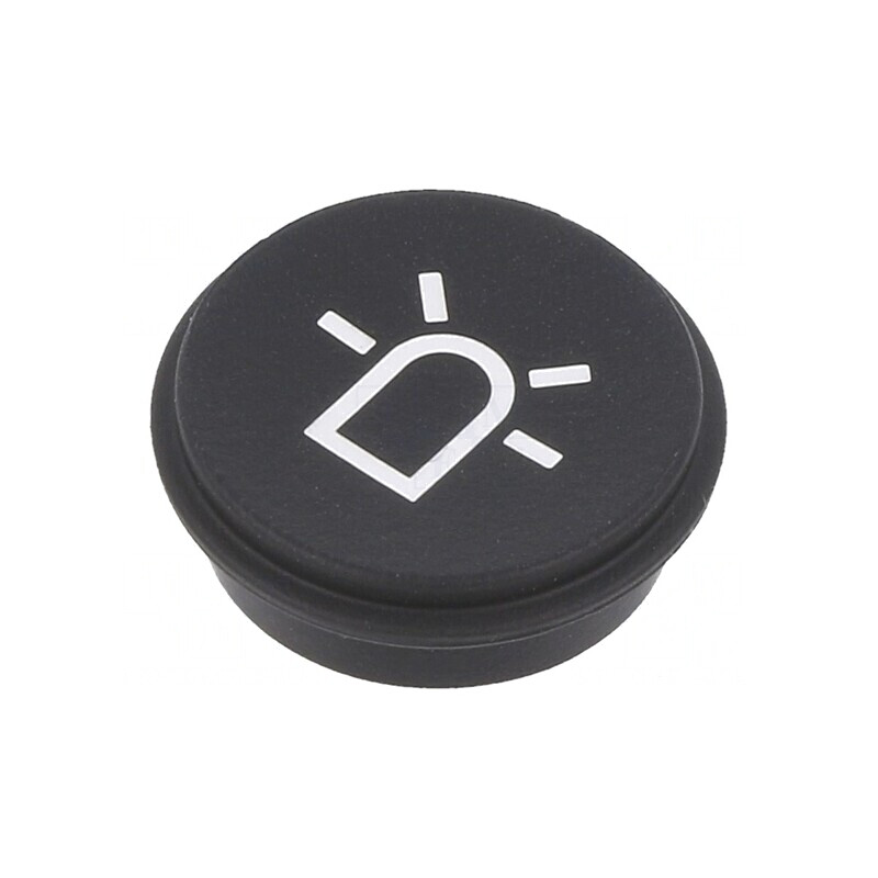 Tastă rotundă neagră Ø21mm | Electronic-mag.ro | Componente Electronice