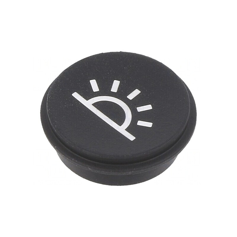 Tastă Rotundă Neagră Ø21mm | Electronic-mag.ro | Componente Electronice