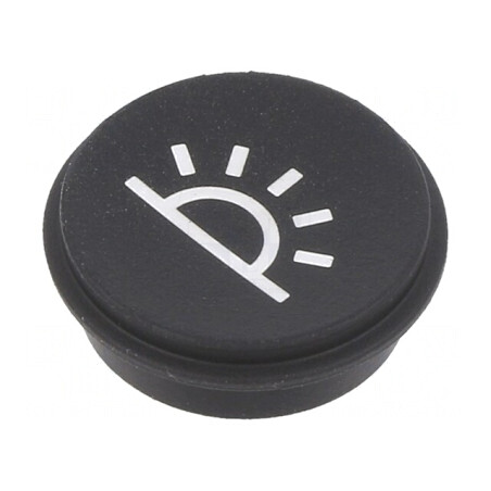 Tastă Rotundă Neagră Ø21mm | Electronic-mag.ro | Componente Electronice