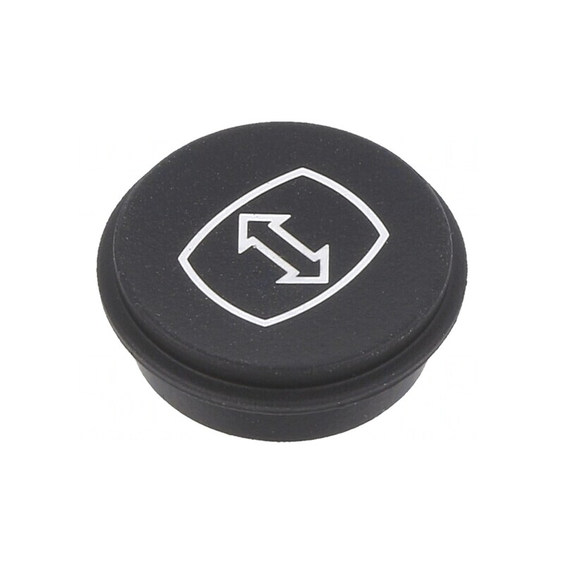 Tastă rotundă neagră Ø21mm | Electronic-mag.ro | Componente Electronice