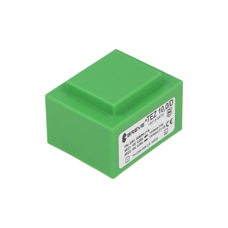 Transformator încapsulat 10VA 230VAC 18V PCB | Electronic-mag.ro | Componente Electronice