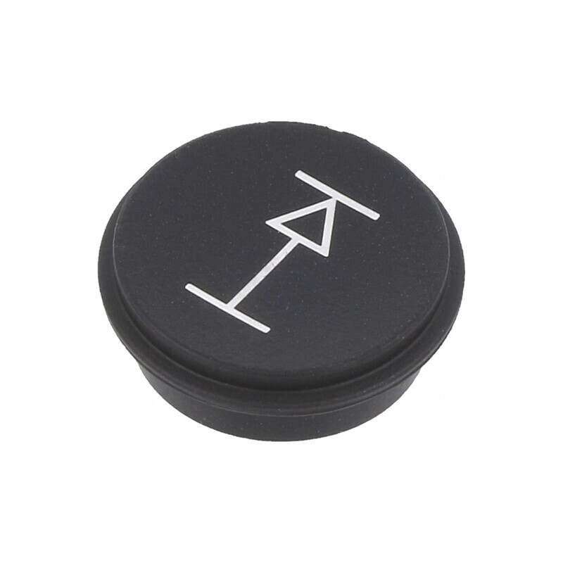 Tastă rotundă neagră Ø21mm | Electronic-mag.ro | Componente Electronice