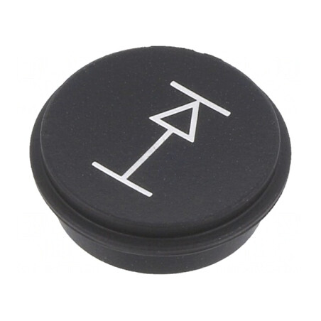 Tastă rotundă neagră Ø21mm | Electronic-mag.ro | Componente Electronice