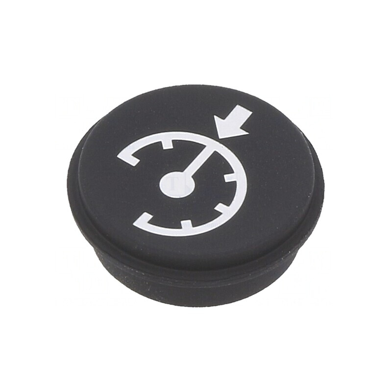 Tastă Rotundă Neagră 21mm | Electronic-mag.ro | Componente Electronice
