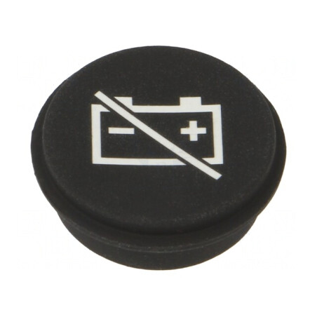 Tastă rotundă neagră Ø21mm | Electronic-mag.ro | Componente Electronice