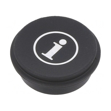 Tastă rotundă neagră Ø21mm | Electronic-mag.ro | Componente Electronice