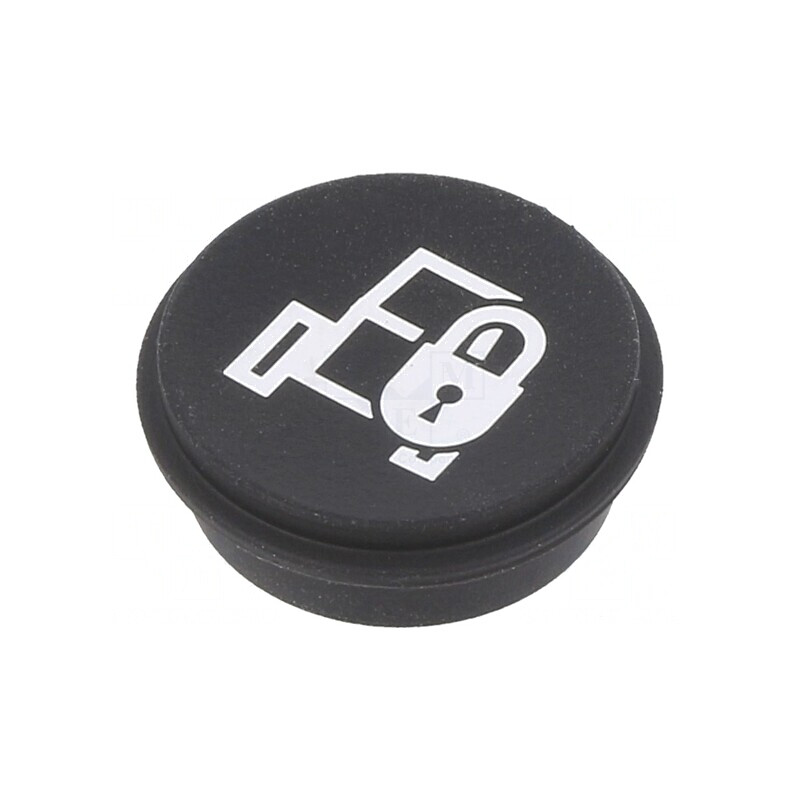 Tastă Rotundă Neagră Ø21mm | Electronic-mag.ro | Componente Electronice