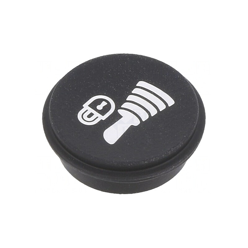 Tastă Rotundă Neagră Ø21mm | Electronic-mag.ro | Componente Electronice
