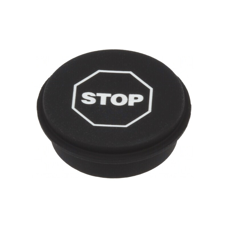 Buton Rotund Negru Ø21mm | Electronic-mag.ro | Componente Electronice