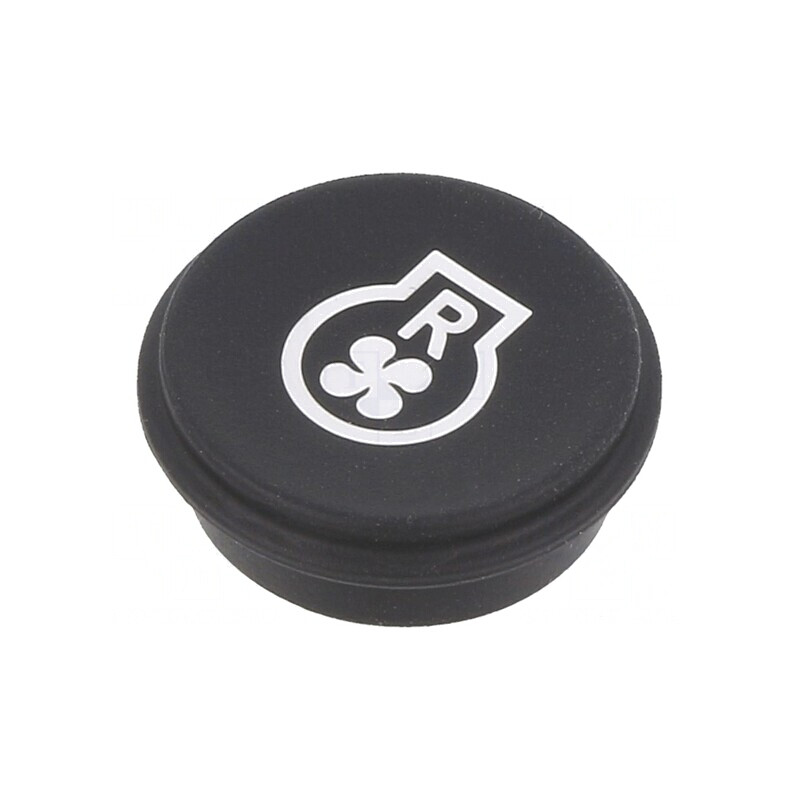 Buton Rotund Negru Ø21mm | Electronic-mag.ro | Componente Electronice