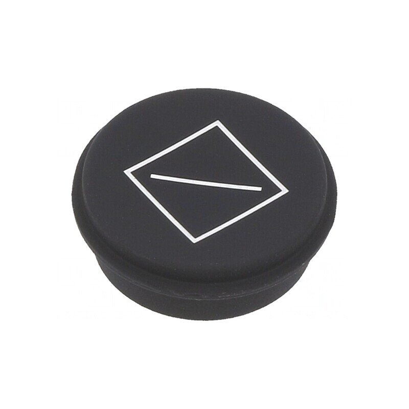 Tastă rotundă neagră Ø21mm | Electronic-mag.ro | Componente Electronice