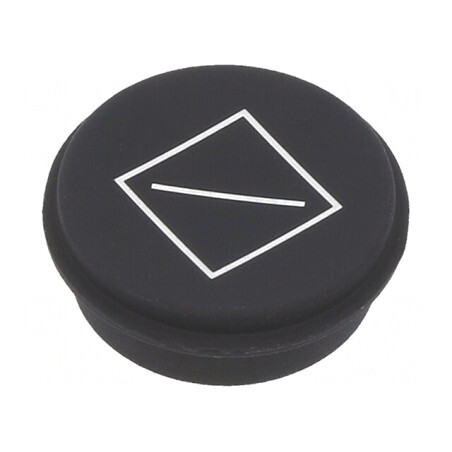 Tastă rotundă neagră Ø21mm | Electronic-mag.ro | Componente Electronice