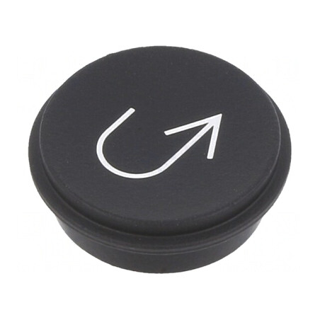 Tastă rotundă neagră Ø21mm | Electronic-mag.ro | Componente Electronice