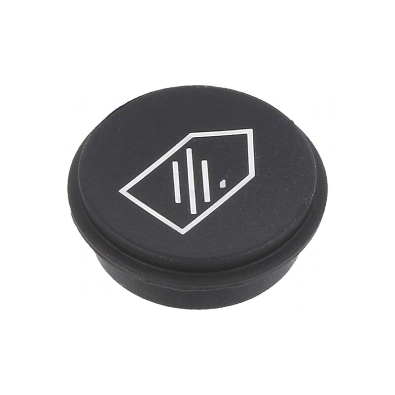 Tastă Rotundă Neagră Ø21mm | Electronic-mag.ro | Componente Electronice