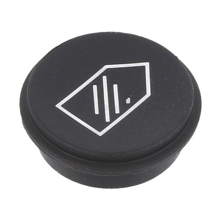 Tastă Rotundă Neagră Ø21mm | Electronic-mag.ro | Componente Electronice