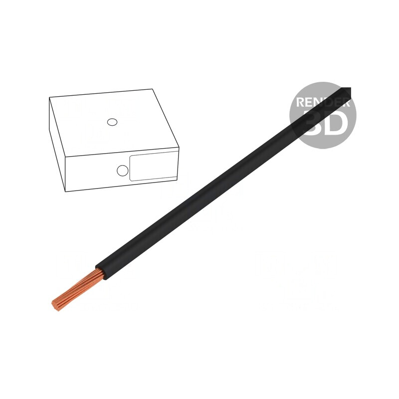 Cablu Electric Negru 35mm2 PVC 450/750V | Electronic-mag.ro | Componente Electronice