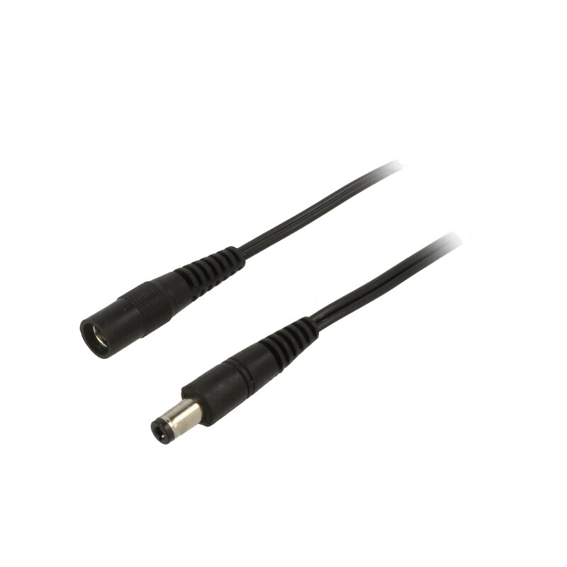 Cablu DC 5,5/2,5 mm2 Negru | Electronic-mag.ro | Componente Electronice