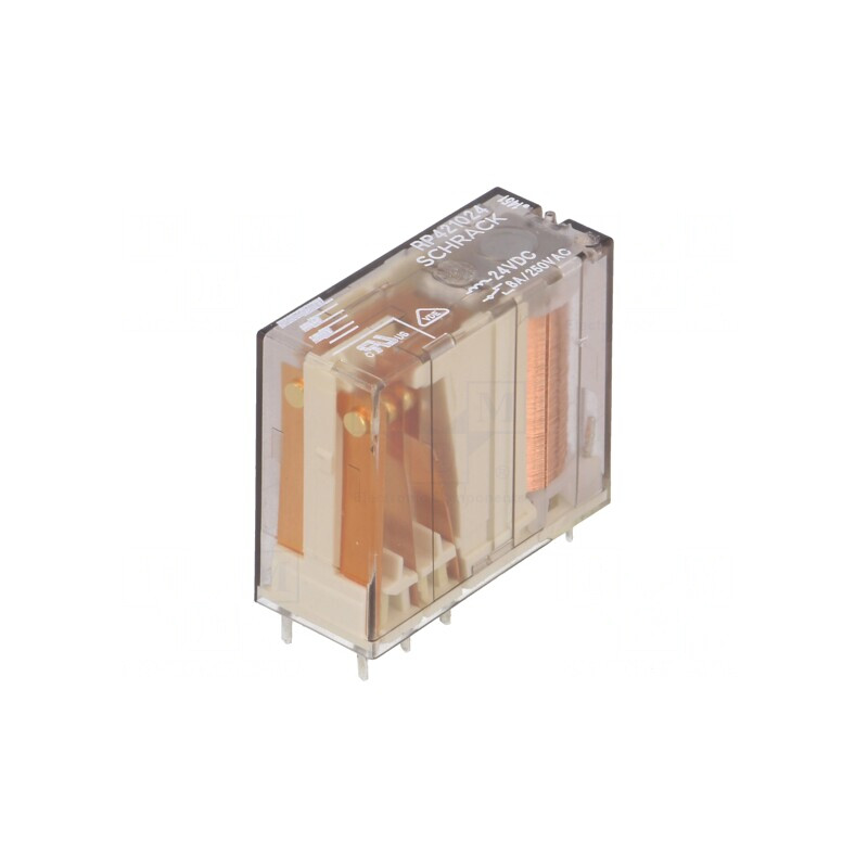 Releu Electromagnetic DPDT 24VDC 8A | Electronic-mag.ro | Componente Electronice