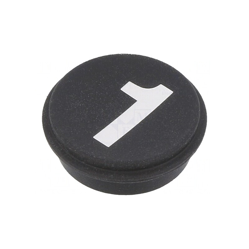 Tastă Rotundă Neagră Ø21mm | Electronic-mag.ro | Componente Electronice