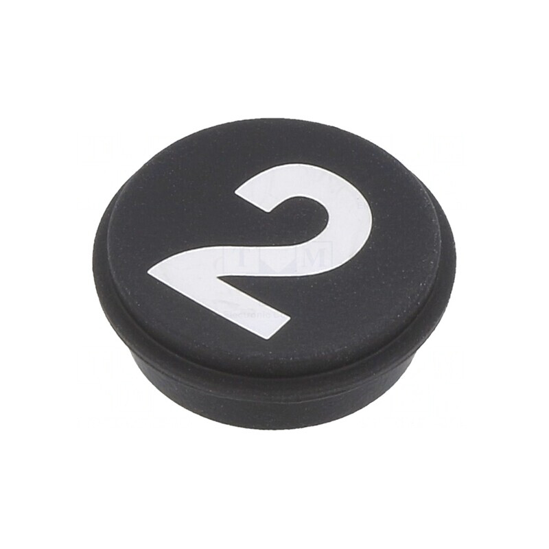 Buton Rotund Negru Ø21mm | Electronic-mag.ro | Componente Electronice