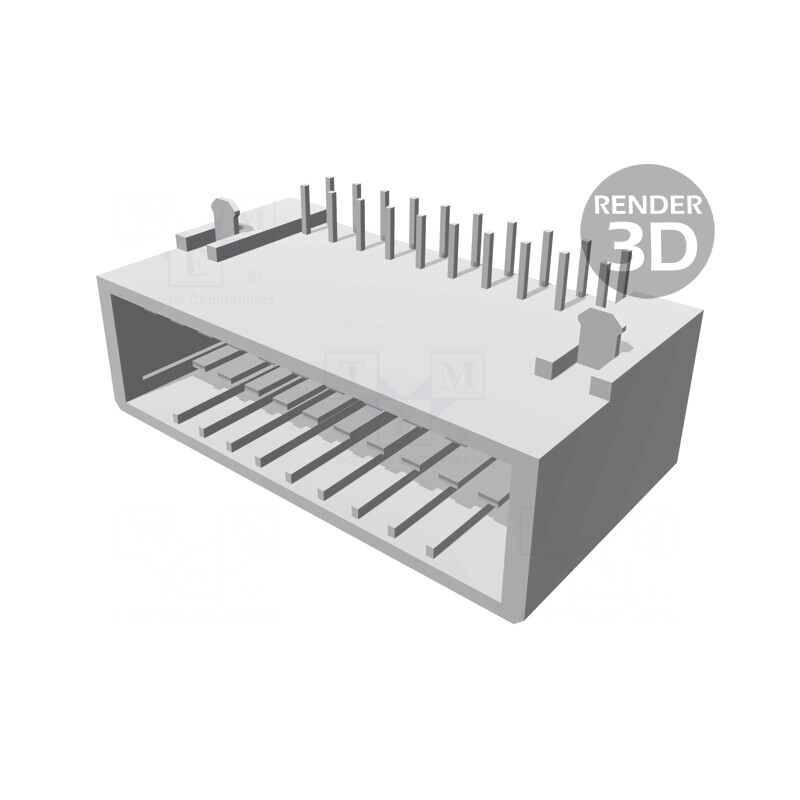 Soclu cablu-placă Dynamic D-3100D 3,81mm 20 pini 250V | Electronic-mag.ro | Componente Electronice