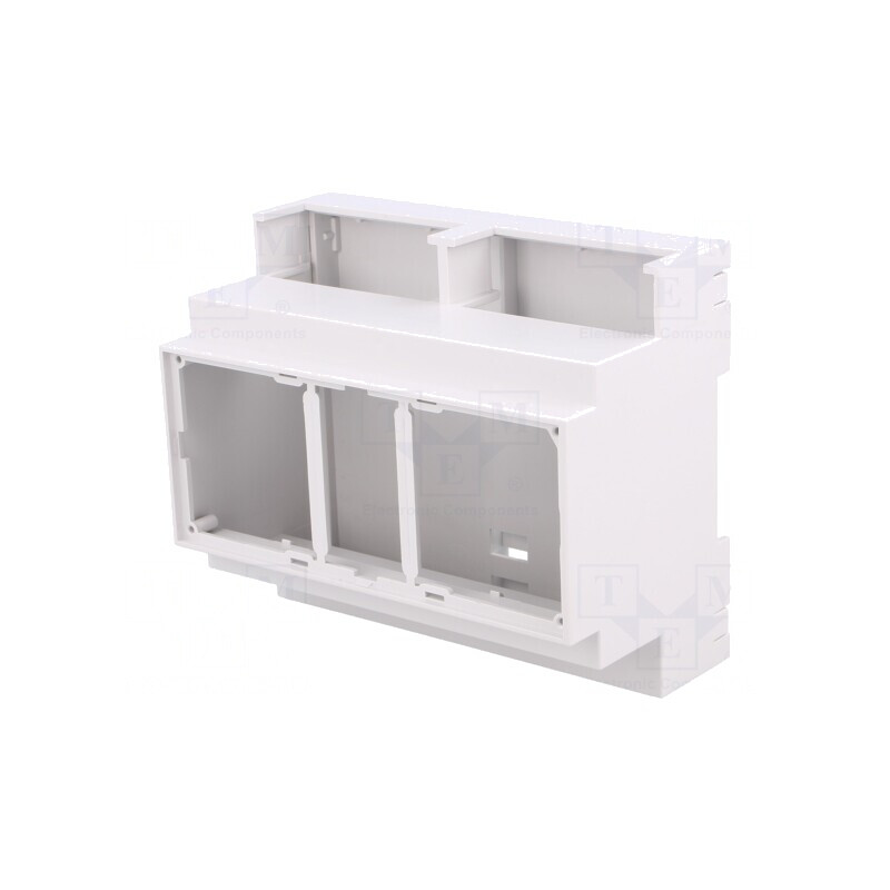 Carcasă pentru șină DIN, gri, 90x106x53mm | Electronic-mag.ro | Componente Electronice