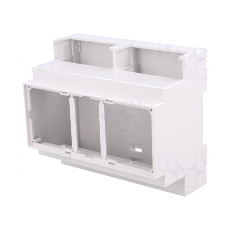 Carcasă pentru șină DIN, gri, 90x106x53mm | Electronic-mag.ro | Componente Electronice