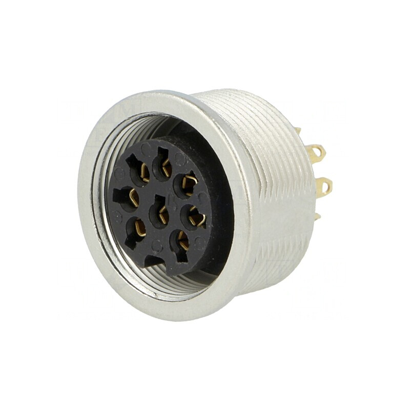 Conector M16 Soclu Mamă, 8 PIN, 5A 60V, IP68 | Electronic-mag.ro | Componente Electronice