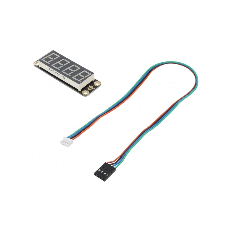 Afișaj LED Verde 4 Digits 67x22mm 5VDC Interfață I2C | Electronic-mag.ro | Componente Electronice