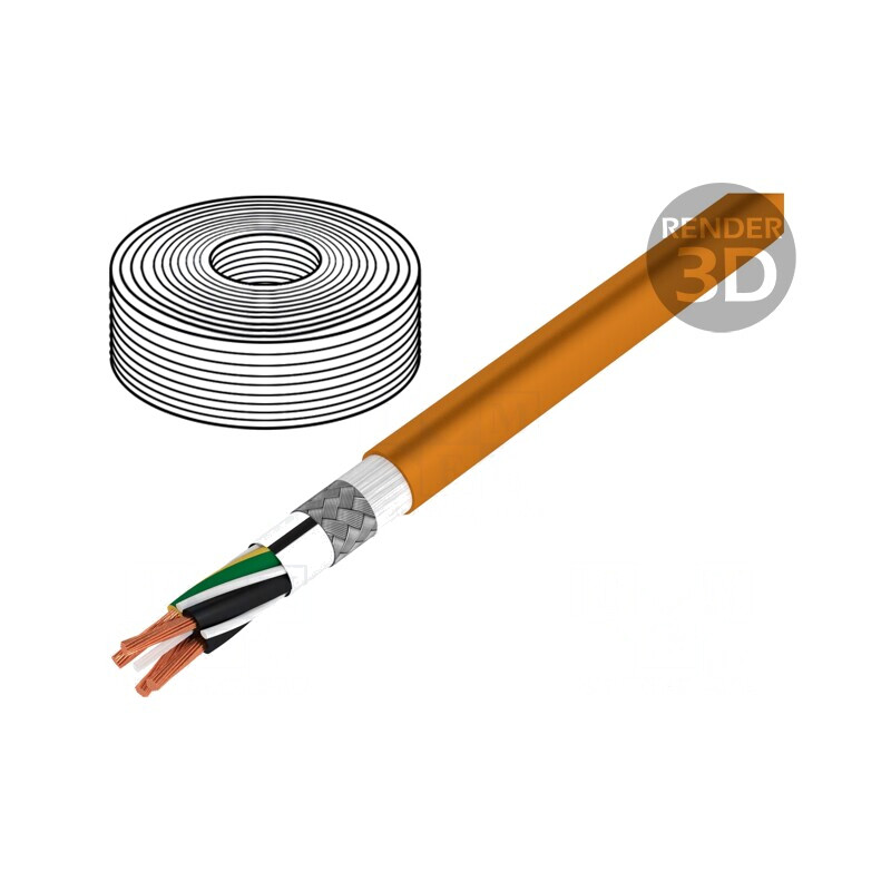 Cablu pentru motor chainflex CF896 4x1.5mm2 portocaliu Cu | Electronic-mag.ro | Componente Electronice