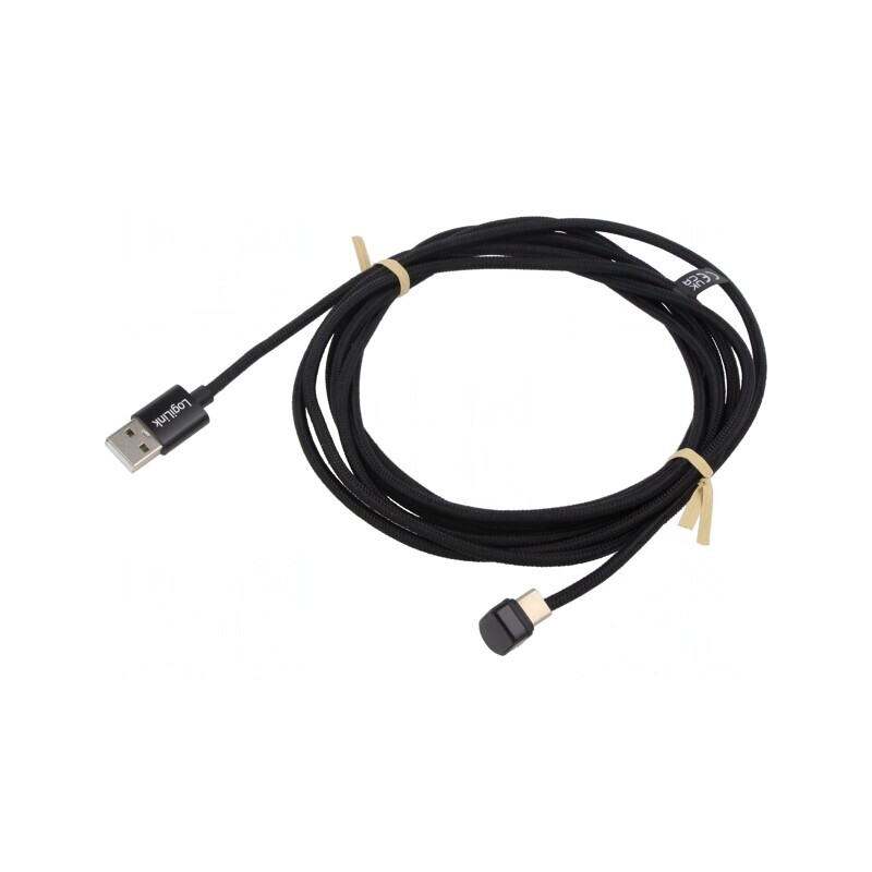 Cablu USB 2.0 USB-C la USB-C unghi 3m negru 60W 3A | Electronic-mag.ro | Componente Electronice Cablu USB 2.0 USB-C la USB-C unghi 3m negru 60W 3A | Electronic-mag.ro | Componente Electronice