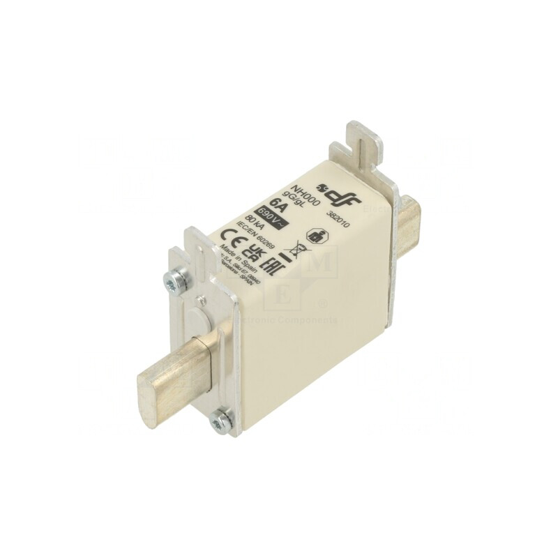 Siguranță Ceramică gG 6A 690VAC 250VDC NH000 | Electronic-mag.ro | Componente Electronice