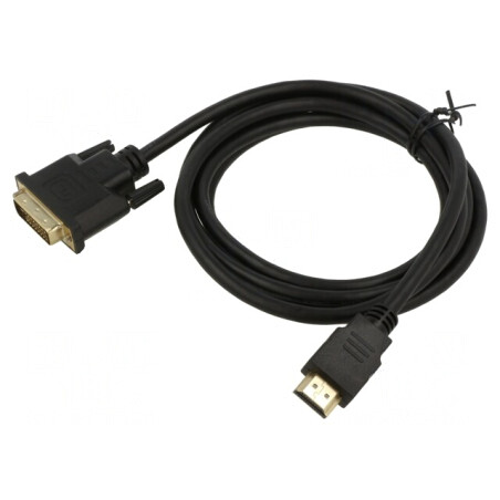 Cablu HDMI la DVI-D 1,8m Negru | Electronic-mag.ro | Componente Electronice