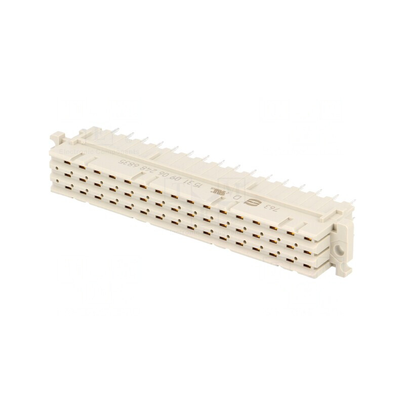 Mufă DIN 41612 tip F mamă 48 pini aurită 6A | Electronic-mag.ro | Componente Electronice