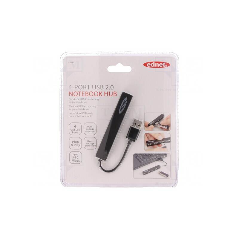 Hub USB 2.0 Negru cu 4 Porturi 480Mbps | Electronic-mag.ro | Componente Electronice Hub USB 2.0 Negru cu 4 Porturi 480Mbps | Electronic-mag.ro | Componente Electronice