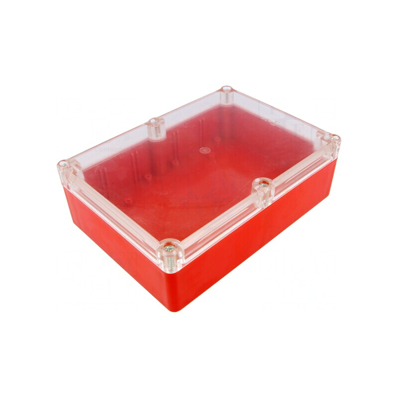 Carcasă Universală ABS Roșu 126x176x57mm cu Garnitură | Electronic-mag.ro | Componente Electronice