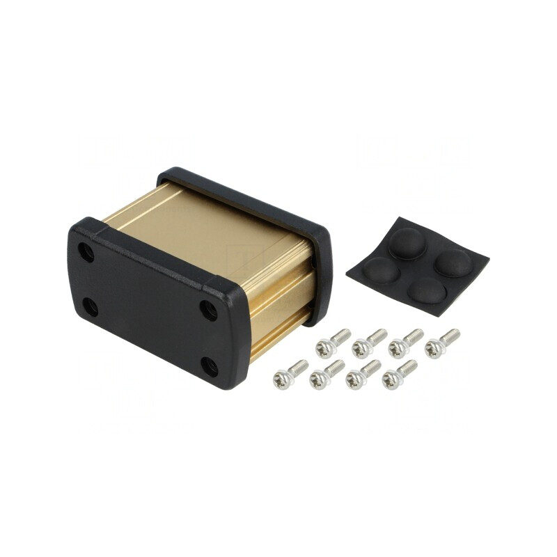 Carcasă Universală Aluminiu Aurit 68.7x49x35.2mm | Electronic-mag.ro | Componente Electronice
