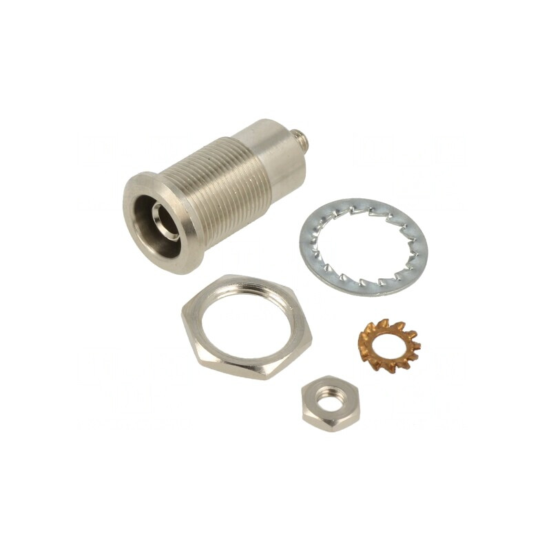 Soclu Banană 4mm 32A Nichelat Panou | Electronic-mag.ro | Componente Electronice