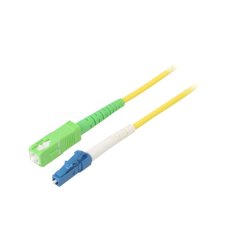 Patch Cord Fibră Optică OS2 LC/UPC-SC/APC 15m Galben | Electronic-mag.ro | Componente Electronice