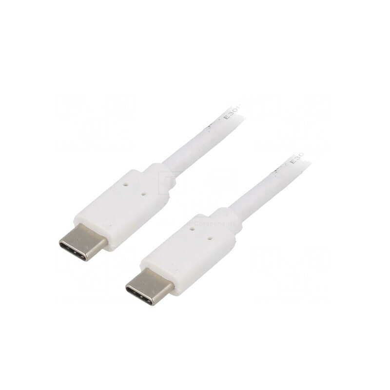 Cablu USB-C 3.1 1m Alb 10Gbps | Electronic-mag.ro | Componente Electronice