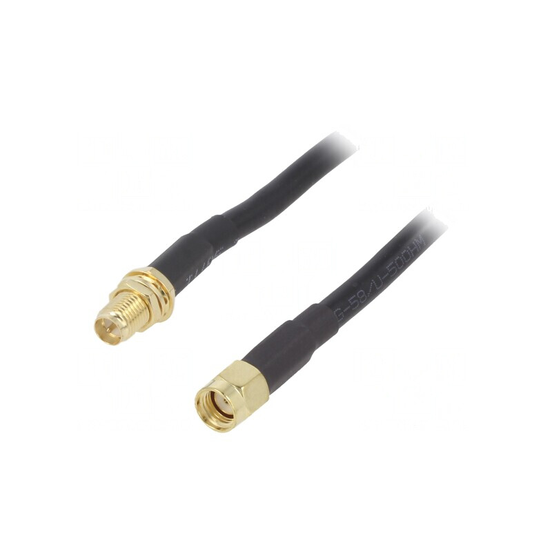 Cablu Negru 5m RP-SMA Tată-Mamă 50Ω | Electronic-mag.ro | Componente Electronice Cablu Negru 5m RP-SMA Tată-Mamă 50Ω | Electronic-mag.ro | Componente Electronice