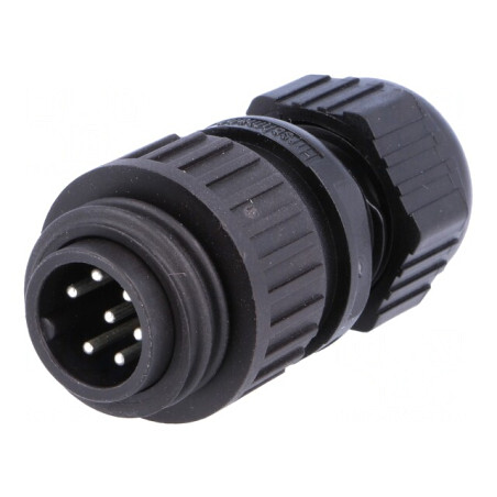 Conector circular IP67 cu 7 pini pe cablu | Electronic-mag.ro | Componente Electronice