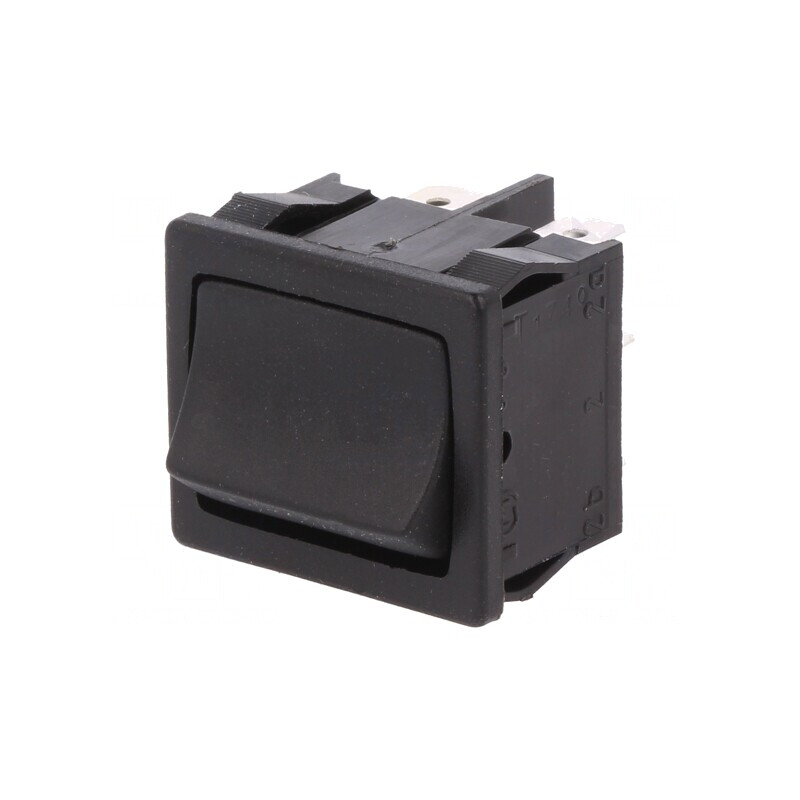 Comutator Rocker 3 Pozitii ON-OFF-ON 6A/250V Negru IP40 | Electronic-mag.ro | Componente Electronice